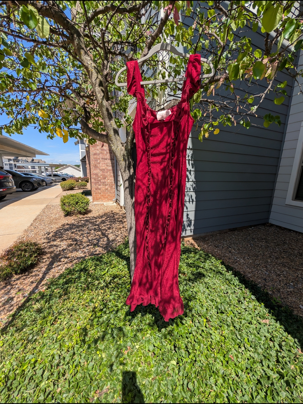 NWOT Wild Rose & Sparrow Desiree Dress In Medici Red Size Small